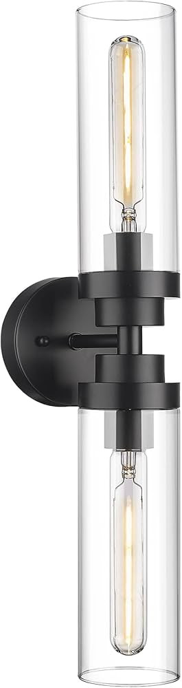 Emak 2 Light Black Vanity Lights for Bathroom,22 Inch Bathroom Light Fixtures Modern Wall Sconces... | Amazon (US)