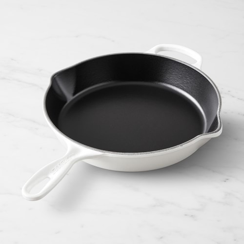 Le Creuset Signature Enameled Cast Iron Deep Skillet, 10"", Matte White | Williams-Sonoma