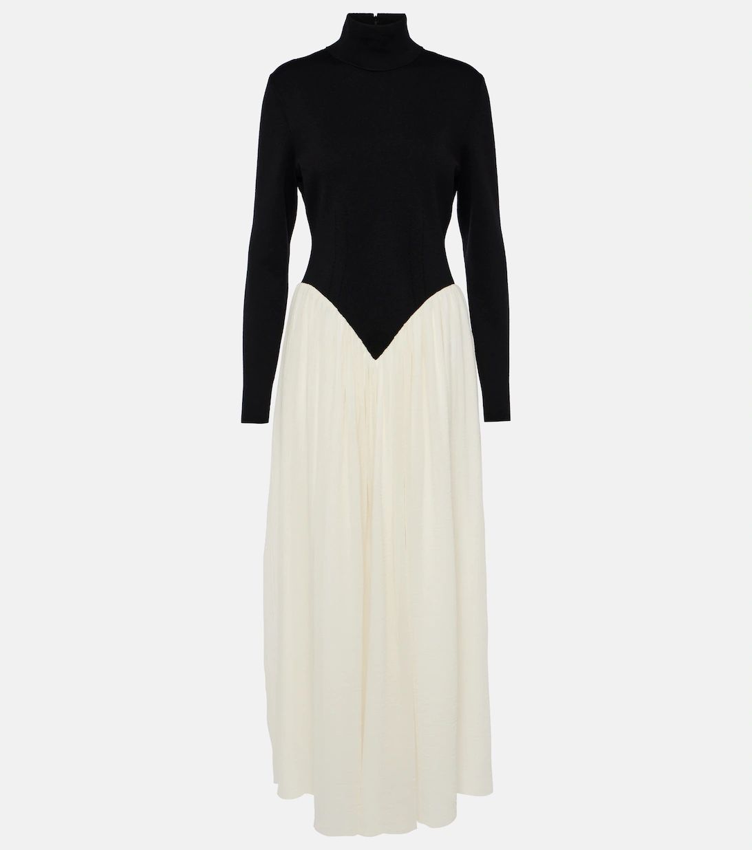 Pleated wool-blend maxi dress | Mytheresa (UK)
