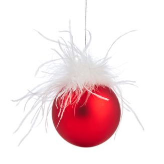 Bloomingdale's Red Glass Feather Ball Ornament - Exclusive    | Bloomingdale's The Christmas Shop... | Bloomingdale's (US)