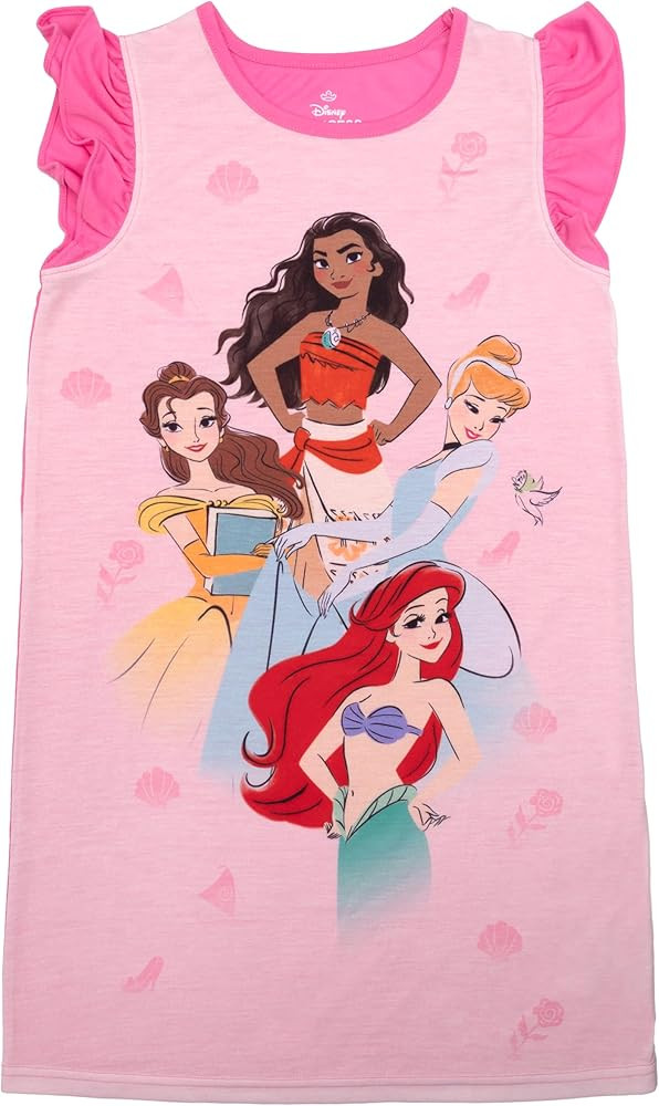 Disney Girls' Dress Nightgown, Short-Sleeve Fantasy Gown, Soft & Cute Pajamas for Kids | Amazon (US)