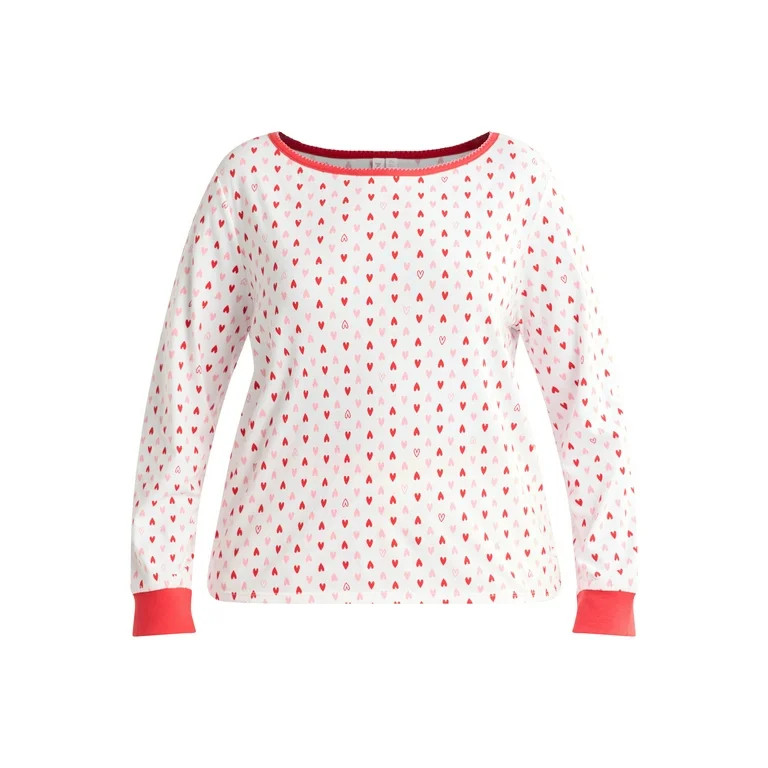 Joyspun Women's and Women’s Plus Jersey Knit Sleep Top with Long Sleeves, Sizes S to 3X | Walmart (US)