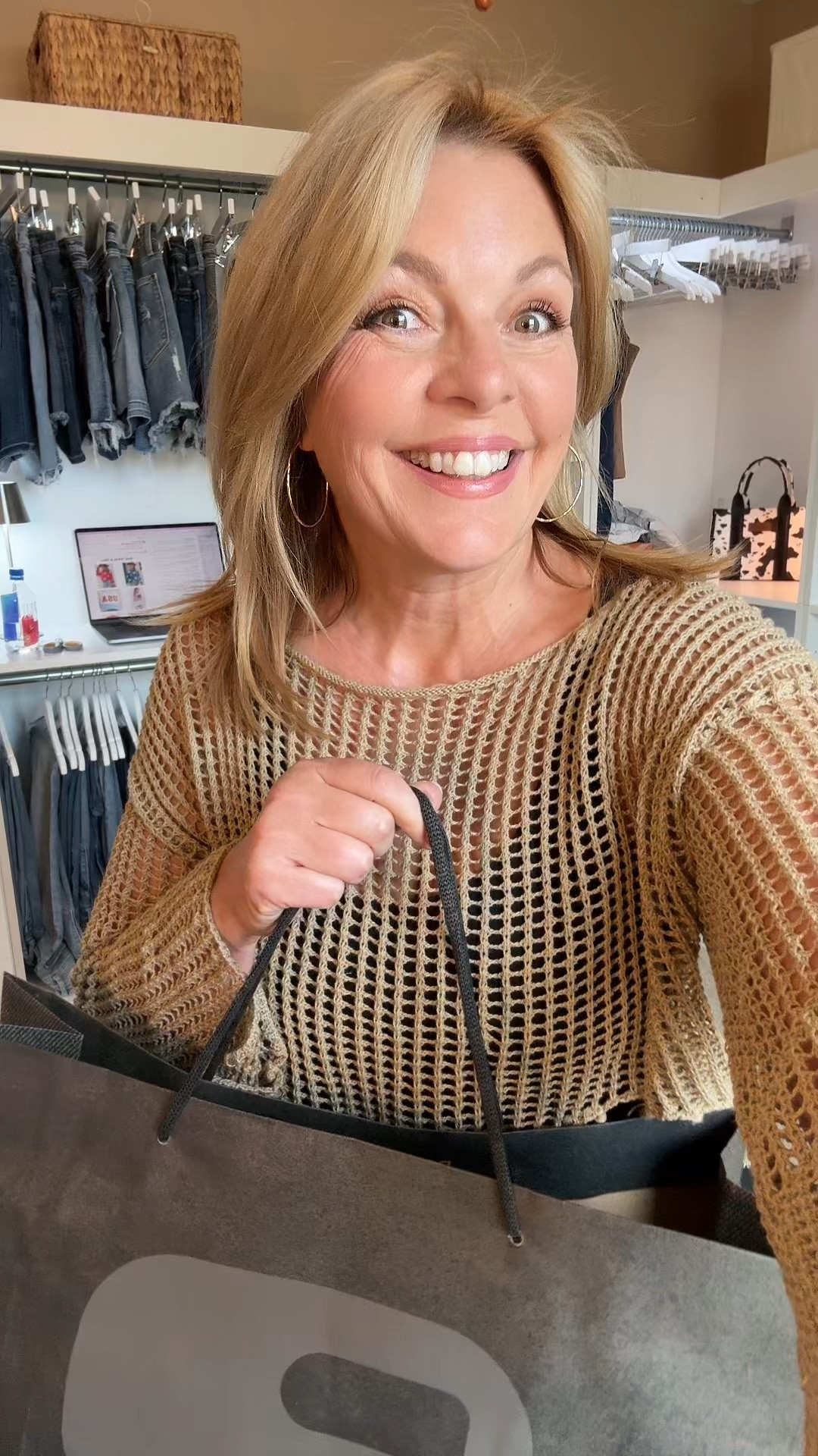 So many of my friends have never heard of this store called buckle. I go there for brands like BKE, Day trip, band shirts, Boho style, concert outfits, and curvy jeans. This hollow out crochet style sweater is perfect for spring and summer. 

#LTKMidsize #LTKOver40 #LTKFindsUnder100