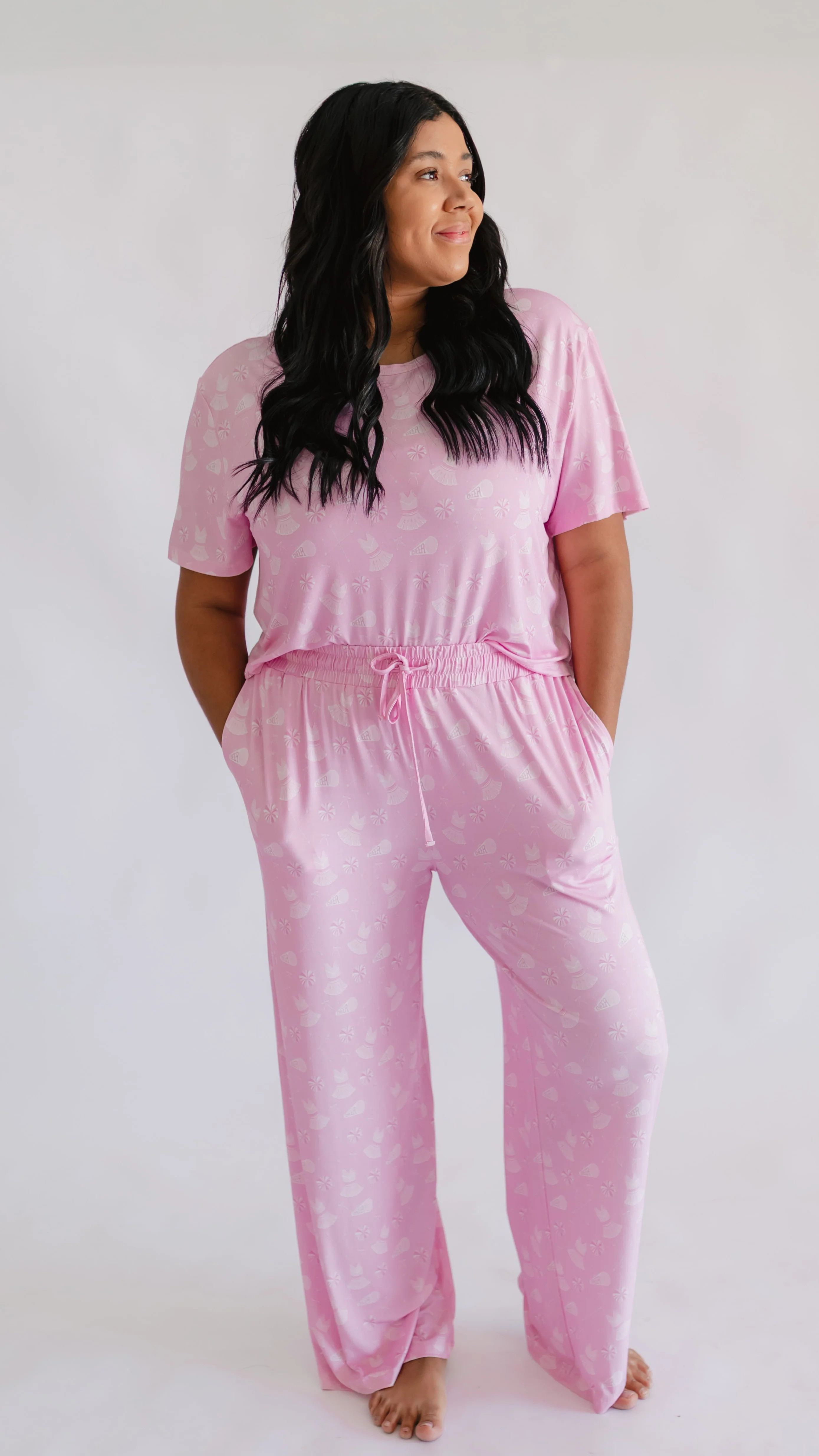 Womens T-Shirt Lounge Set in Cheer | Silks Design