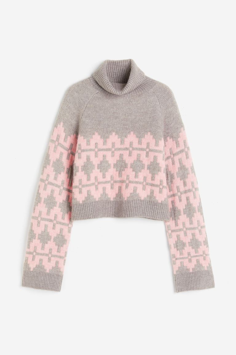 Jacquard-knit Turtleneck Sweater | H&M (US)