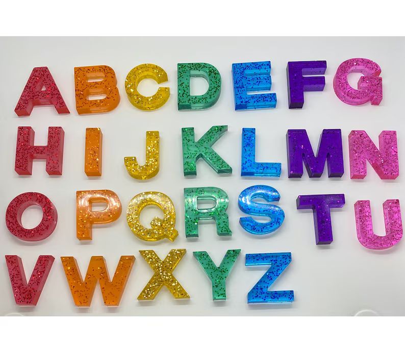 Rainbow Alphabet & Number Set | Etsy (US)