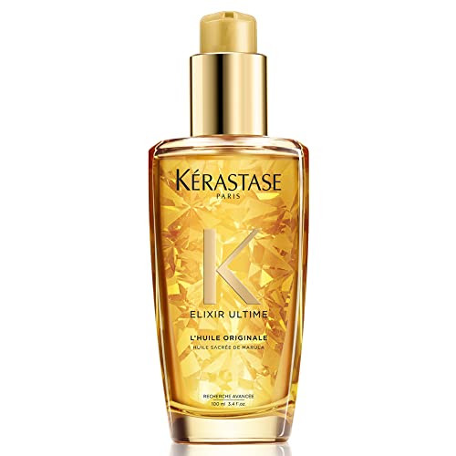 KERASTASE Elixir Ultime L'Huile Original Hair Oil | Hydrating Oil Serum to Smooth Frizz and Add Shine | Nourishes With Argan Oil, Camellia Oil & Marula Oil | For All Hair Types | Amazon (US)