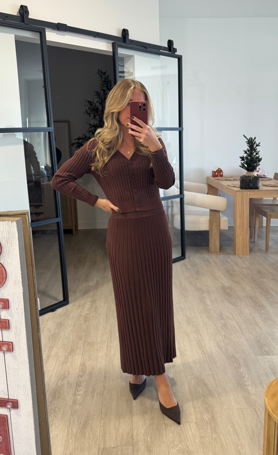 Wearing size small in top and skirt 