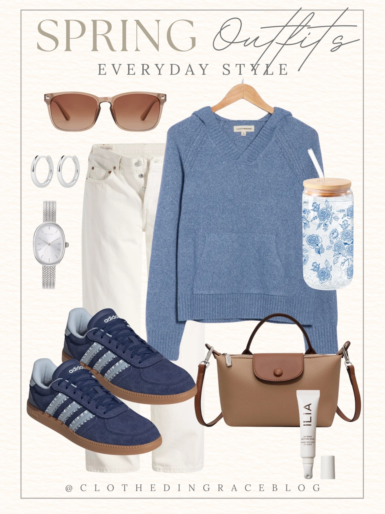 Blue tones for going into spring. 