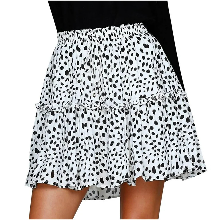 Mrat Skirt and Top Set Women Short Skirt Fashion Ladies Mini Printed Skirt Strap Elastic Ladies S... | Walmart (US)