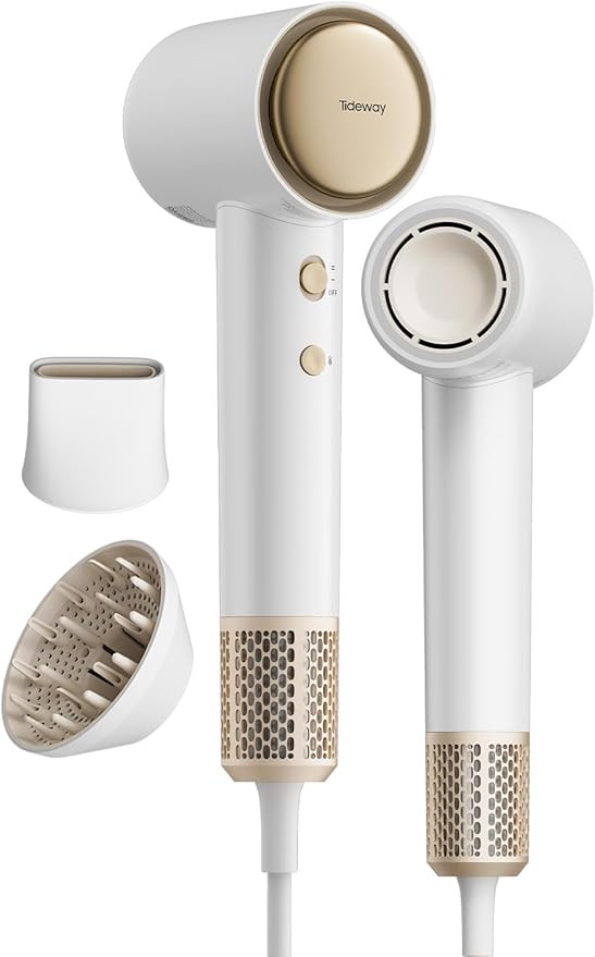 Tideway Hair Dryer, Blow Dryer with Diffuser, Ionic Professional High-Speed 1500W Low-Noise, 110,... | Amazon (US)