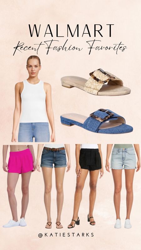 #walmartpartner @walmartfashion #walmartfashion Walmart denim shorts and women’s sandals. I sized up one in the shorts. 