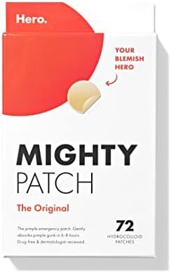 Amazon.com: Mighty Patch Original from Hero Cosmetics - Hydrocolloid Acne Pimple Patch for Coveri... | Amazon (US)