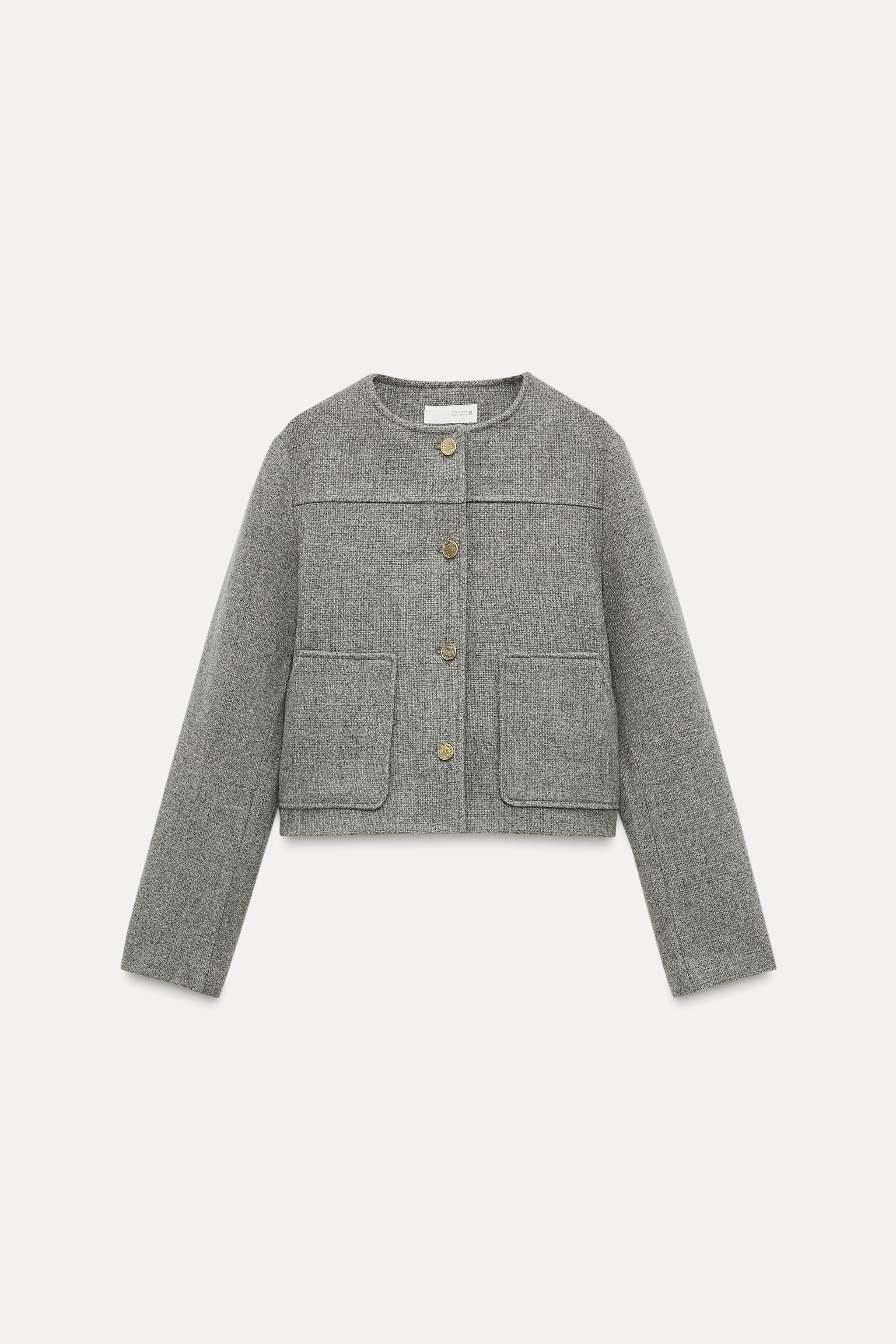 ROUND NECK SHORT JACKET | Zara US