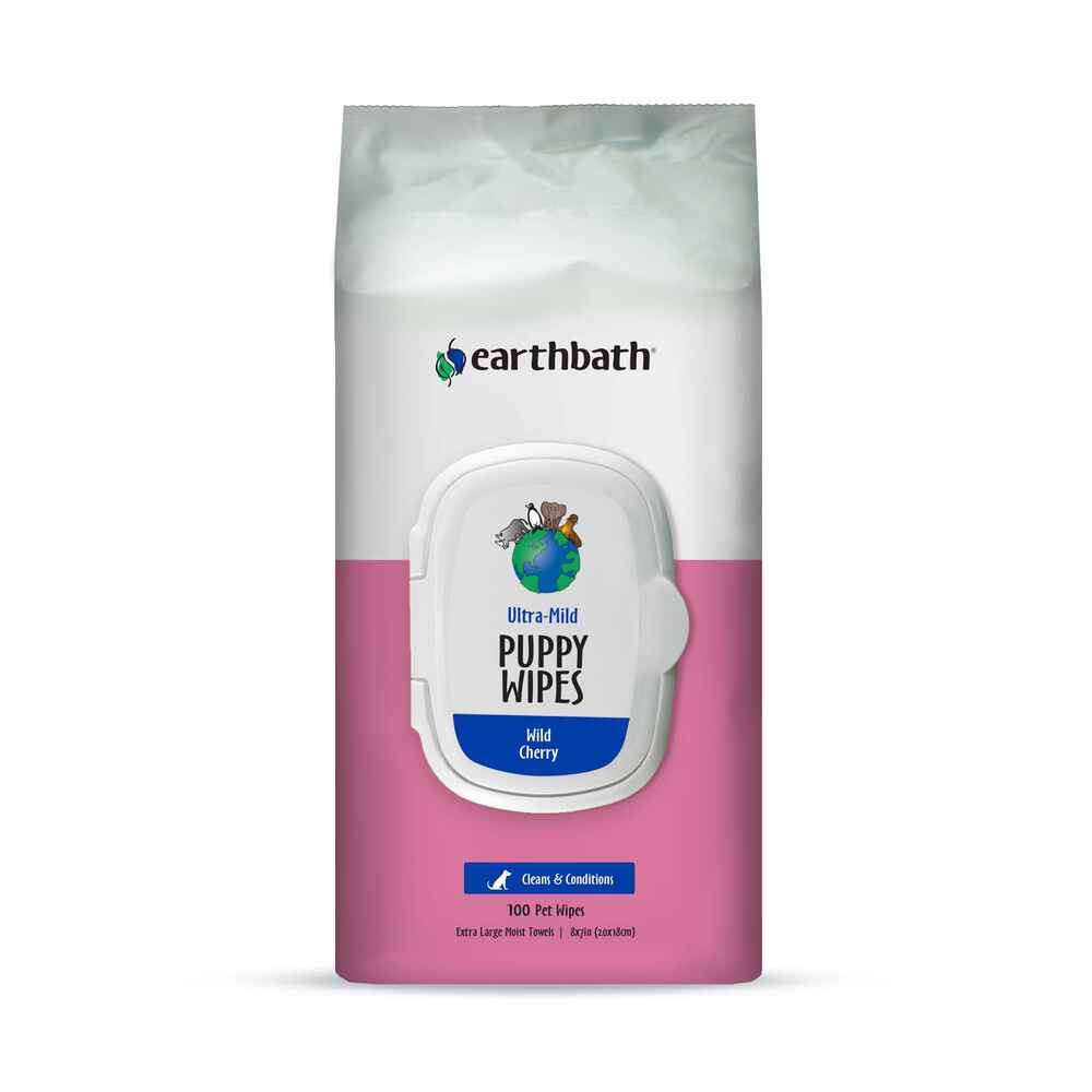 Earthbath Ultra-Mild Puppy Wipes Wild Cherry | 1800PetMeds
