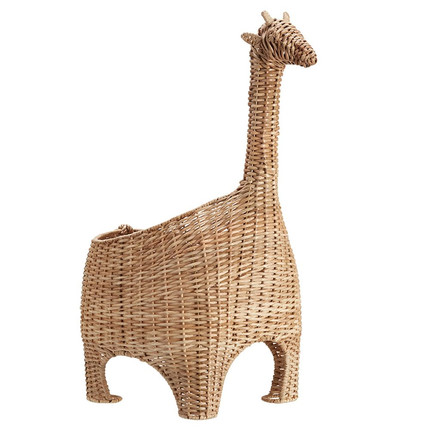 Click for more info about Giraffe Shaped Wicker Basket, WE Kids