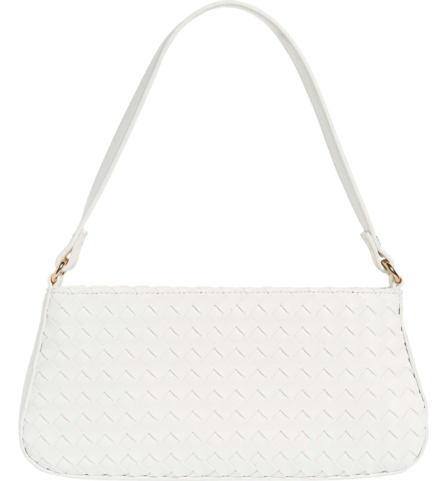 Woven Vegan Leather Baguette Shoulder Bag | Nordstrom