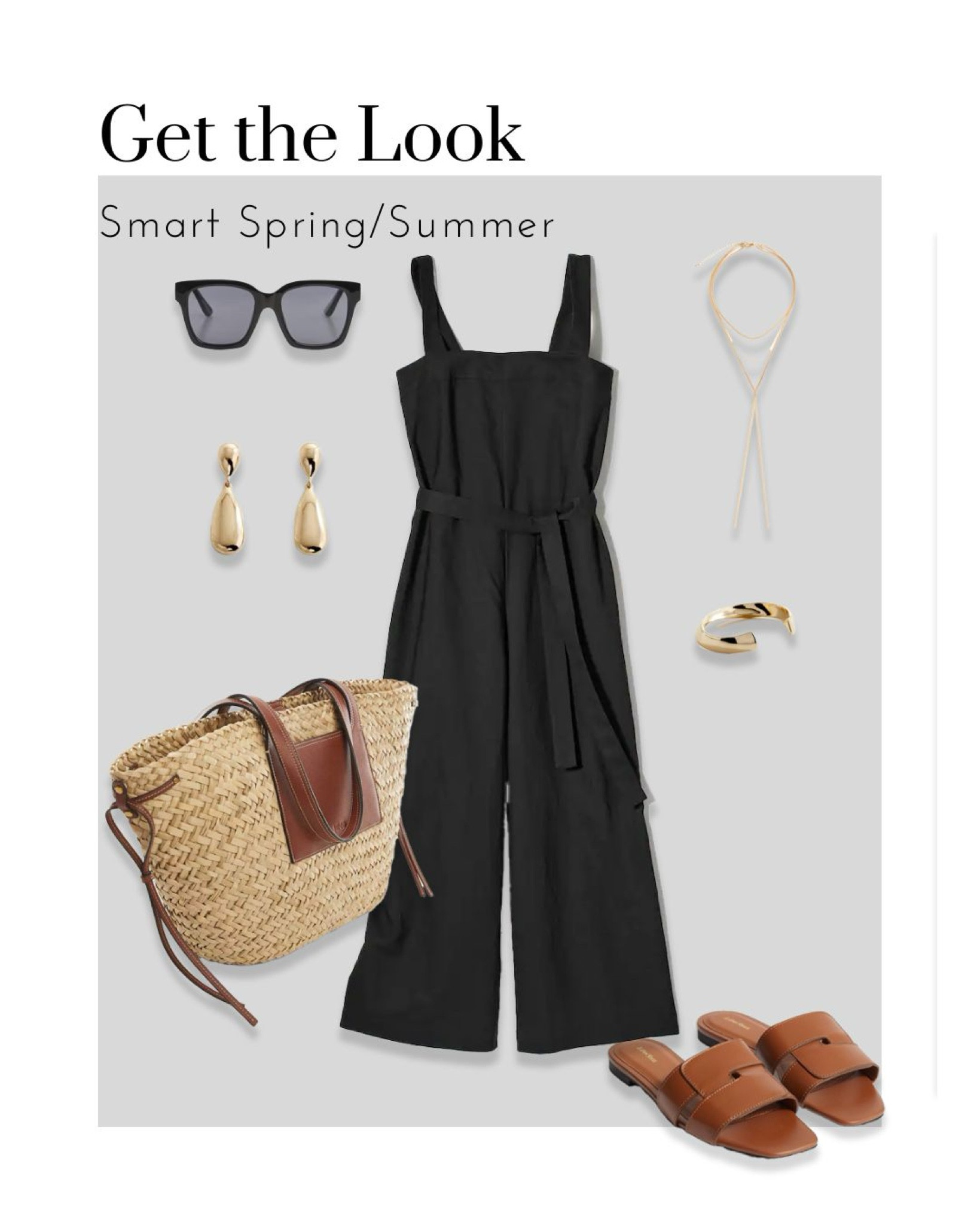 Elevate your spring/summer style with this effortlessly chic look! 🌿🌞 Embrace comfort and elegance with an Uniqlo linen jumpsuit, perfectly paired with stylish brown flat sandals for a breezy vibe. Add a touch of glamour with classic golden earrings and a stunning golden tie necklace. Complete the outfit with a Mango straw bag for that perfect blend of sophistication and casual charm. Ready to turn heads this season! #SpringStyle #SummerFashion #EffortlessChic #Uniqlo #MangoFashion

#LTKspring #LTKxUNIQLO #LTKsummer