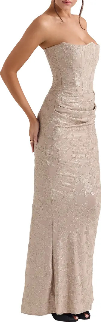 Persephone Strapless Satin Corset Cocktail Dress | Nordstrom