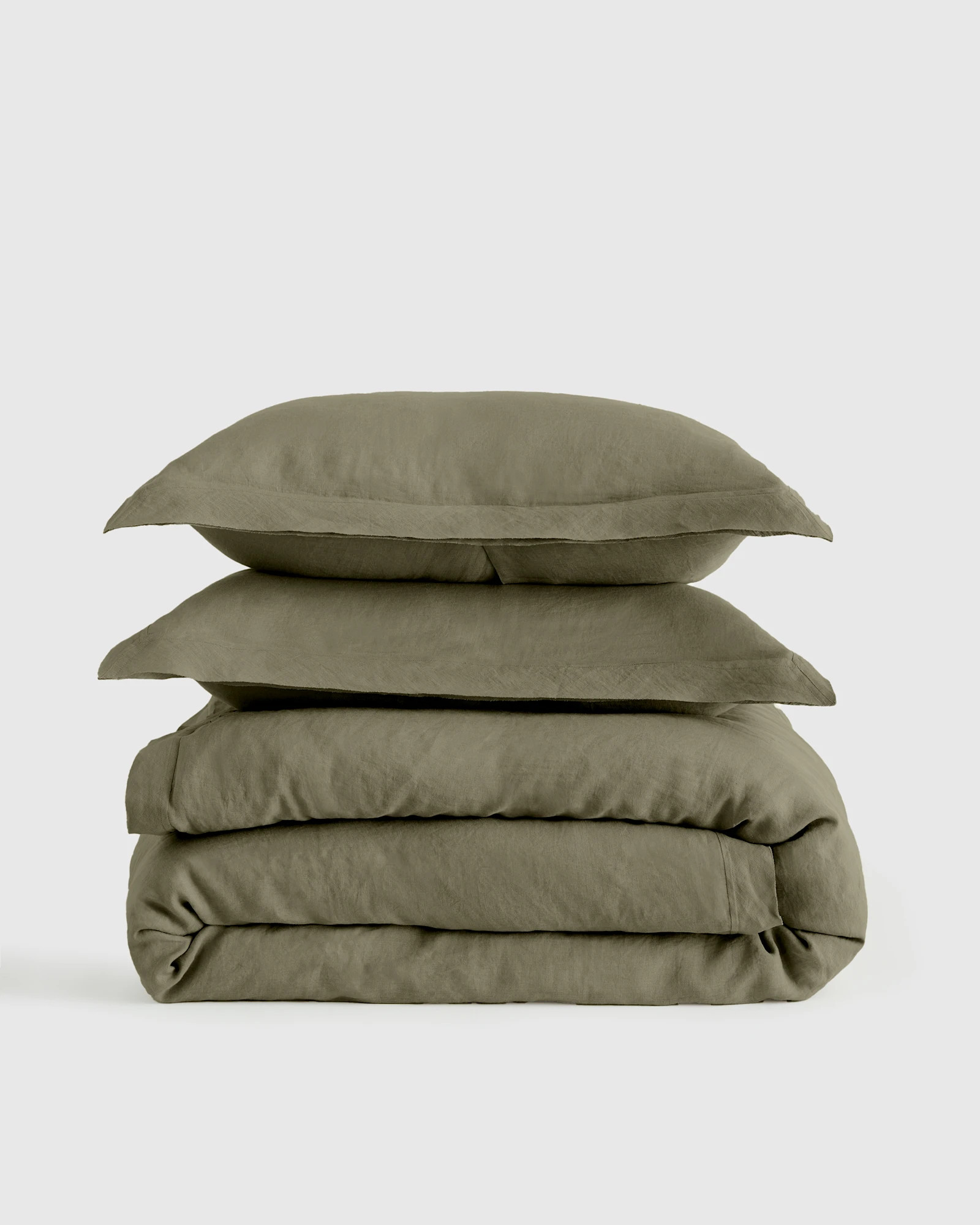 European Linen Double Flange Duvet Cover Set | Quince