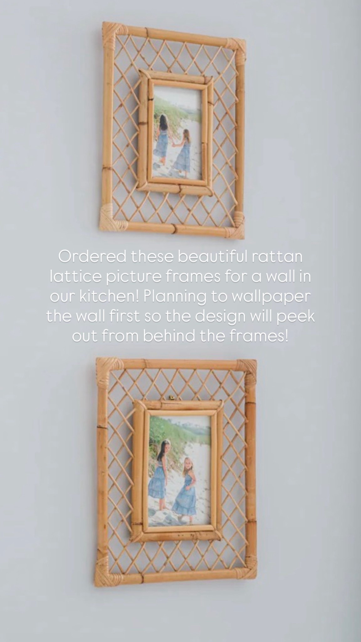 Ordered these beautiful rattan lattice picture frames for a wall in our kitchen! Planning to wallpaper the wall first so the design will peek out from behind the frames!

#LTKSeasonal #LTKHome #LTKdayinmylife