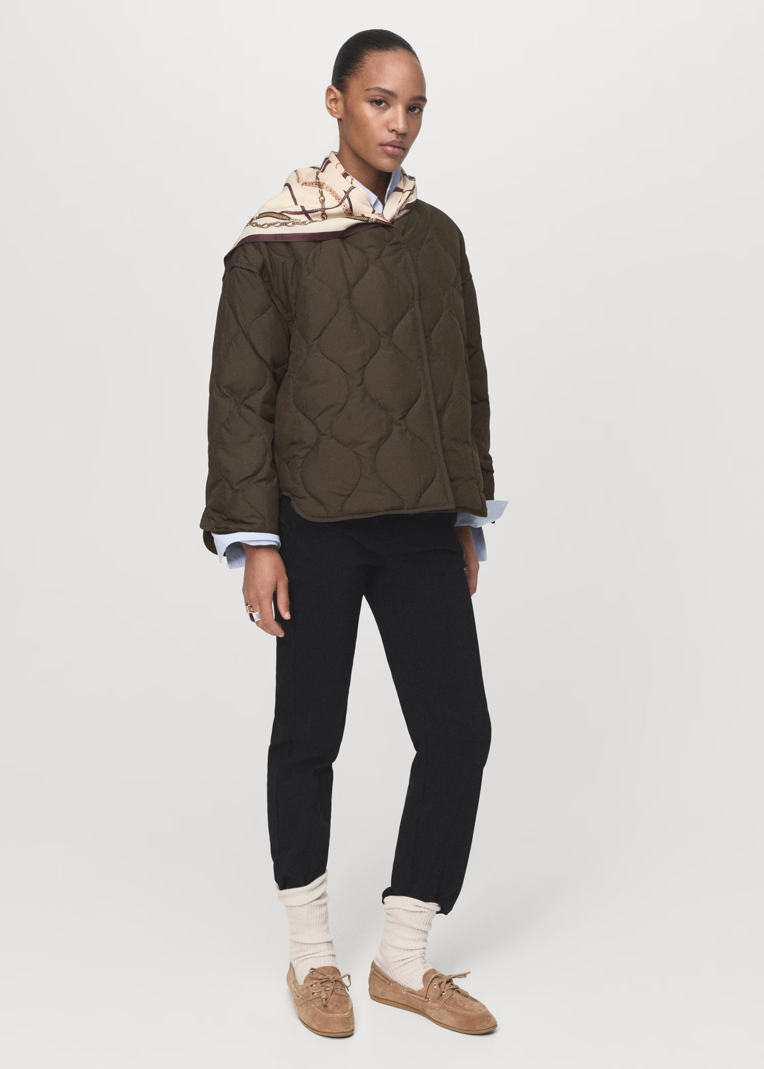 Oversized quilted anorak - Women | MANGO USA | Mango (US/MX/AU)