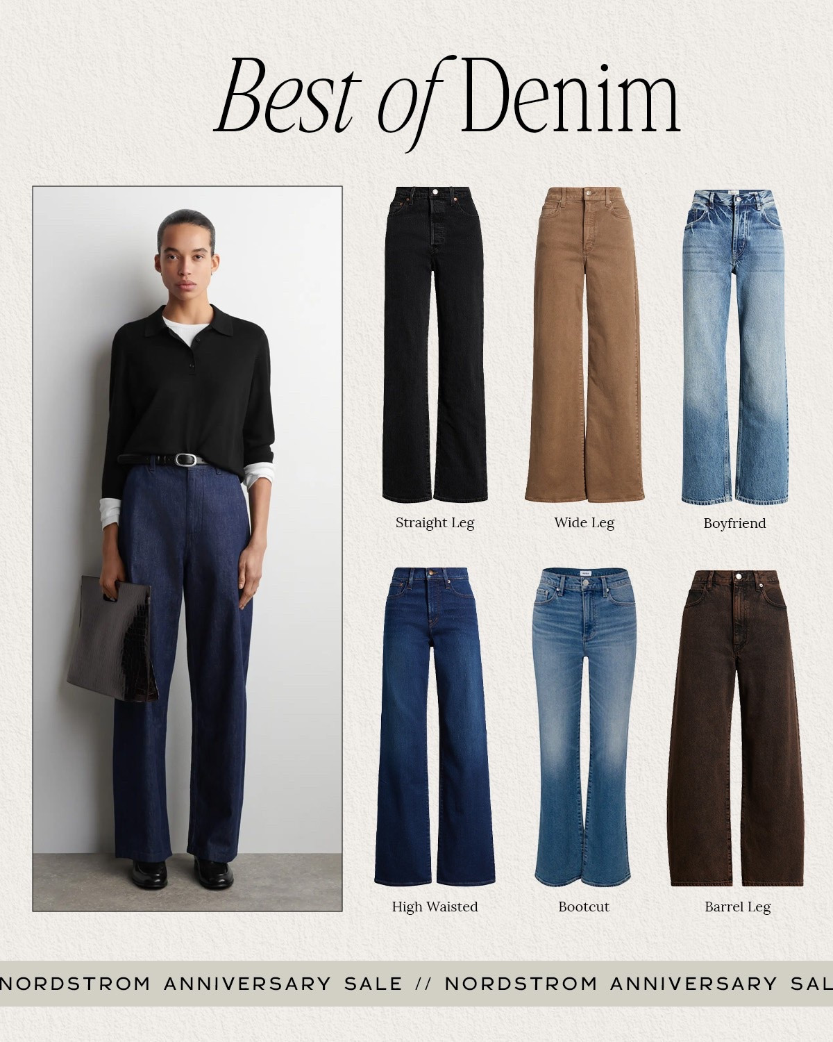 Best of denim Nordstrom anniversary sale, nsale, wide leg jeans, straight leg jeans, brown jeans, denim sale

#LTKootd #LTKSaleAlert #LTKOver40
