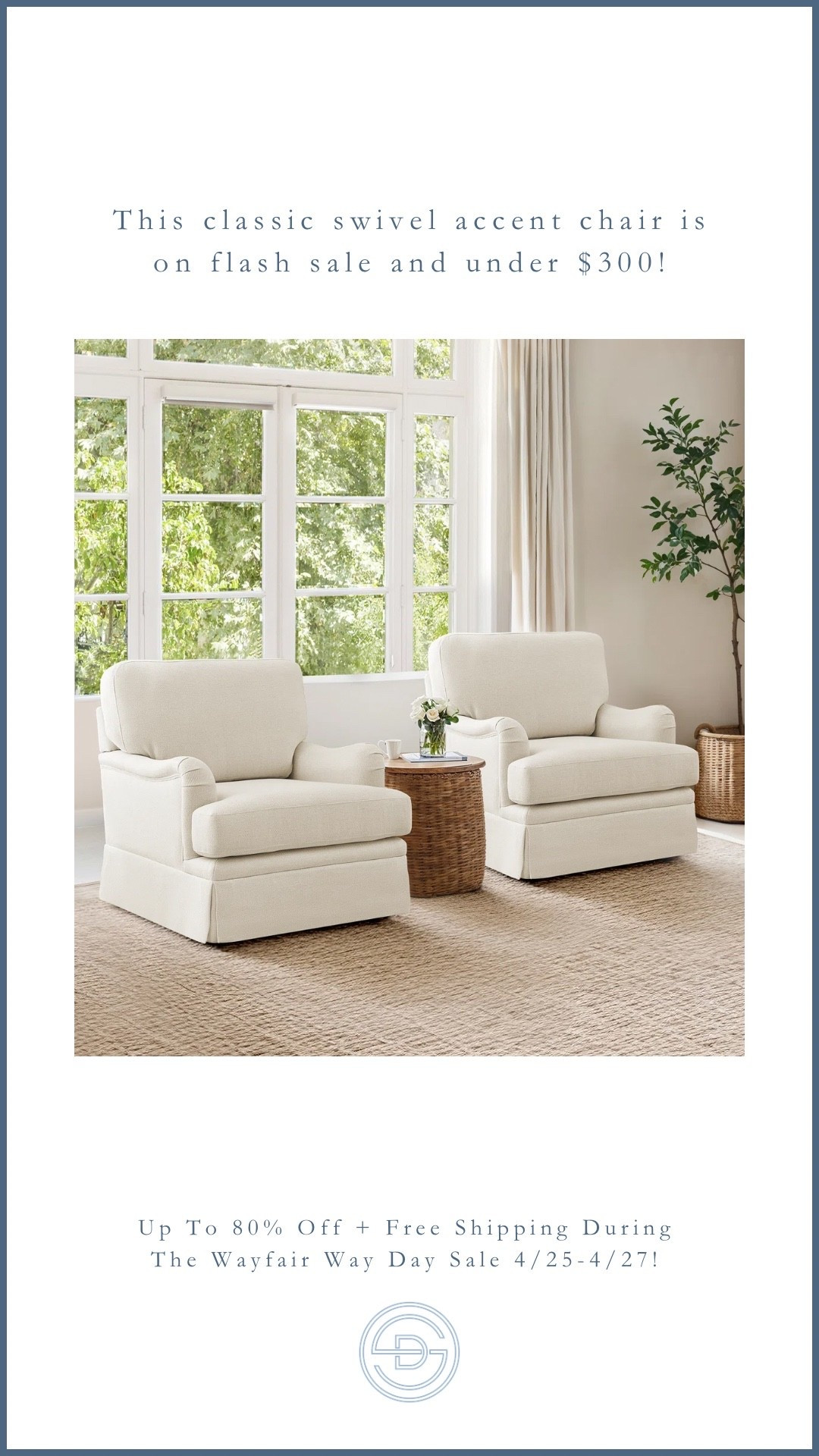 This classic swivel accent chair is on sale for under $300! 

Living room chair | affordable chair | Grandmillennial home decor 

#LTKSaleAlert #LTKHome
