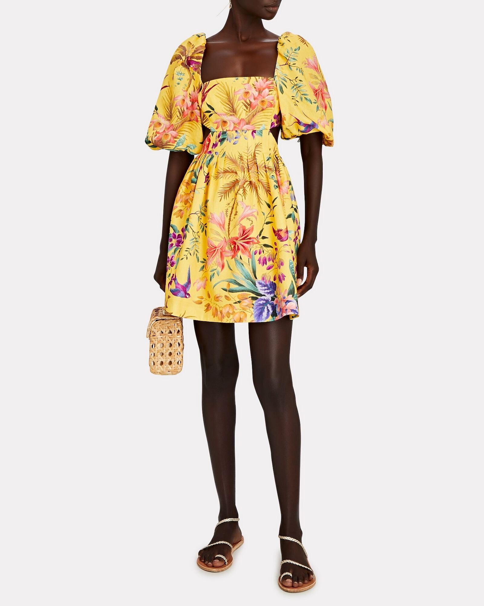 Tropicana Floral Cut-Out Mini Dress | INTERMIX