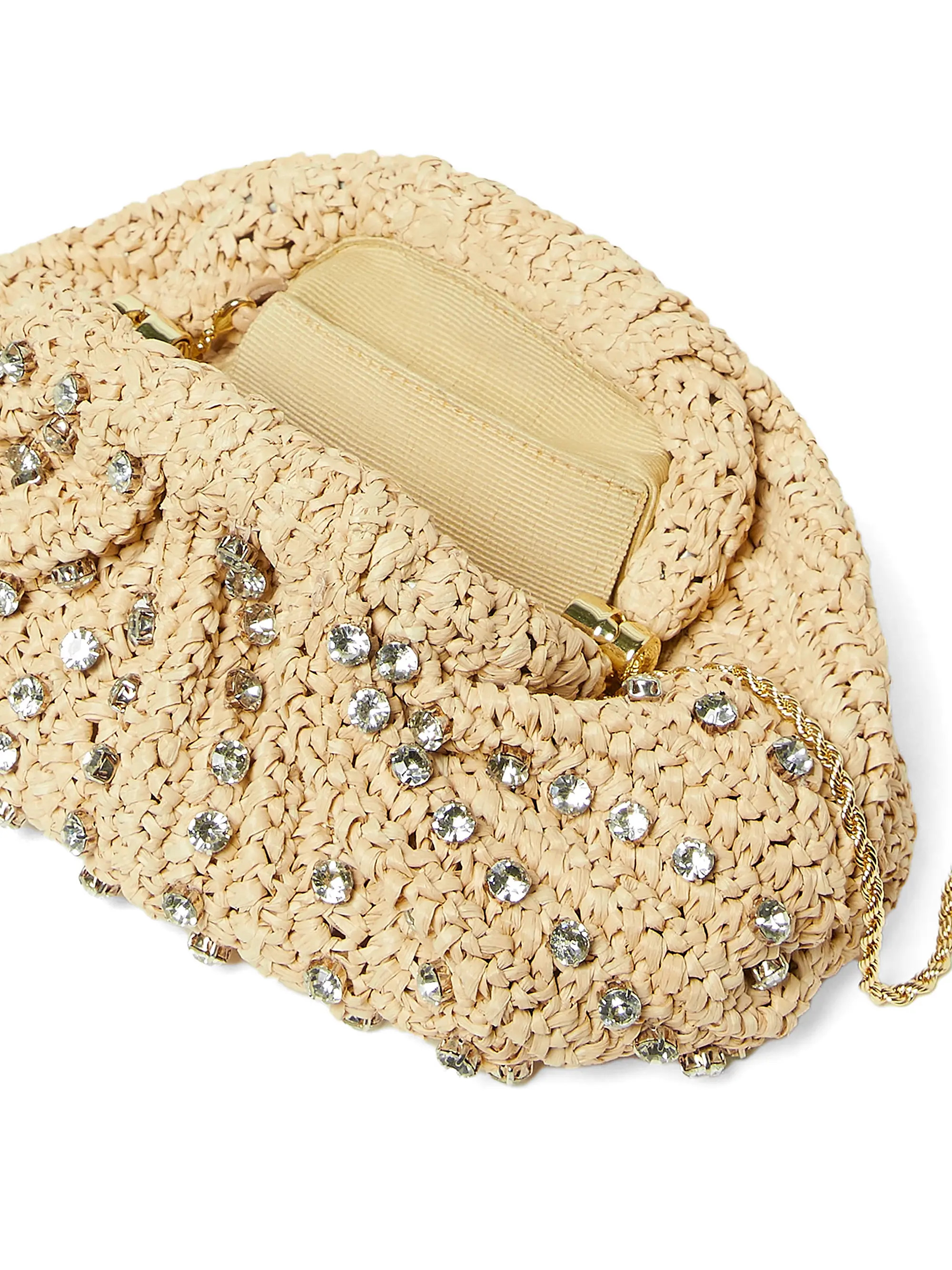Bailey Crystal-Embellished Raffia Bag | Saks Fifth Avenue