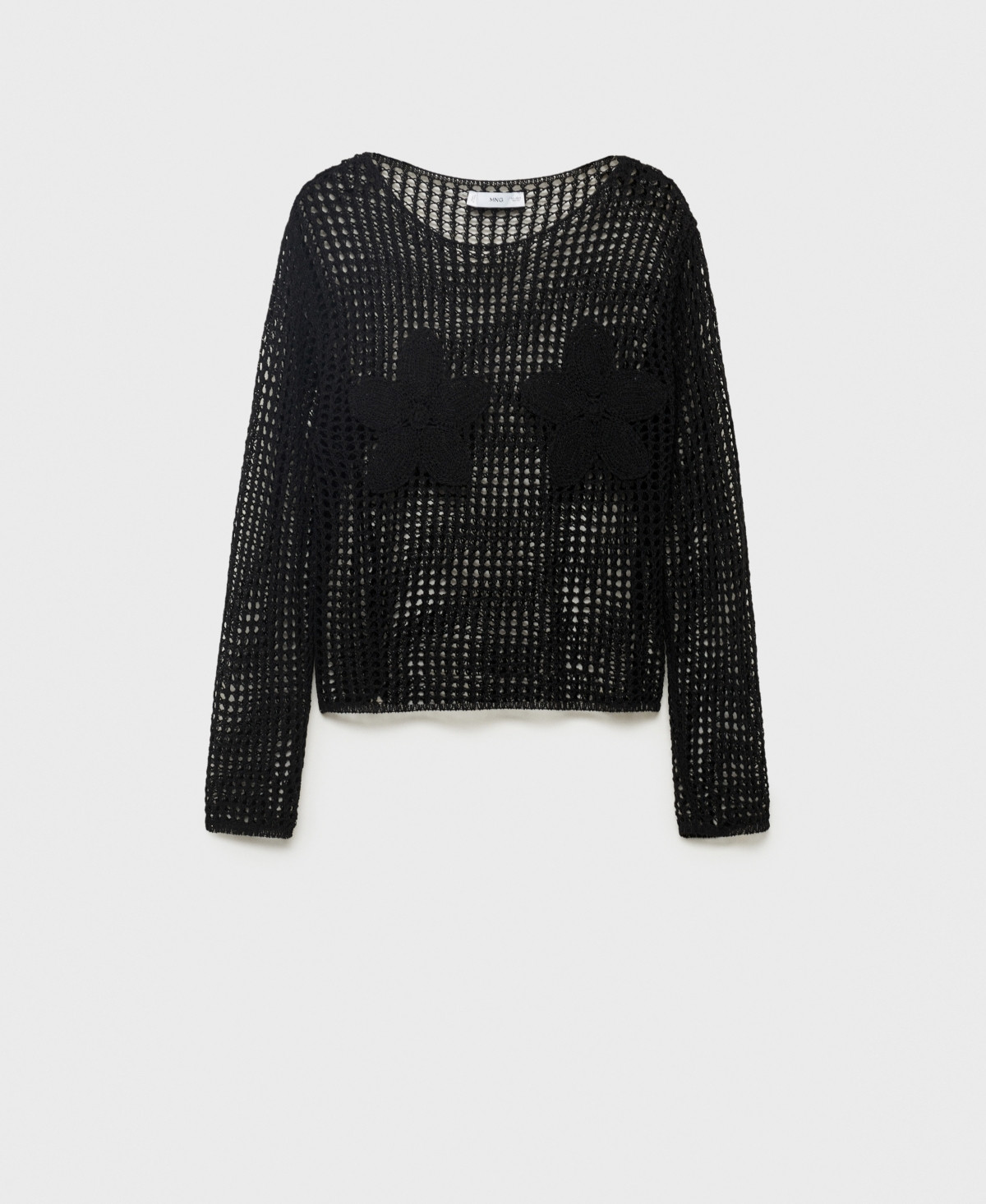 Mango Women's Knit Embroidered Sweater - Black | Macy's