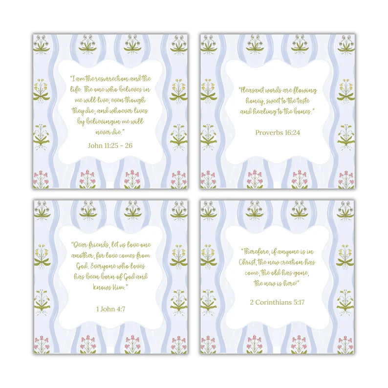 Watercolor Art Scripture Cards, Scripture Cards, Bible Verse Gift Set, Bible Verse Study Cards, B... | Etsy (US)