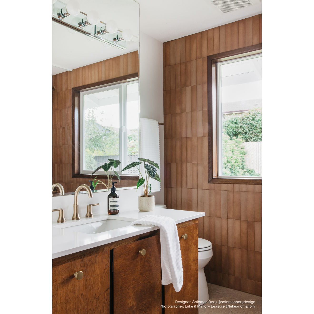 Makoto 2.5" x 10" Matte Ceramic Wall Tile in Umi Terracotta | Bedrosians Tile & Stone