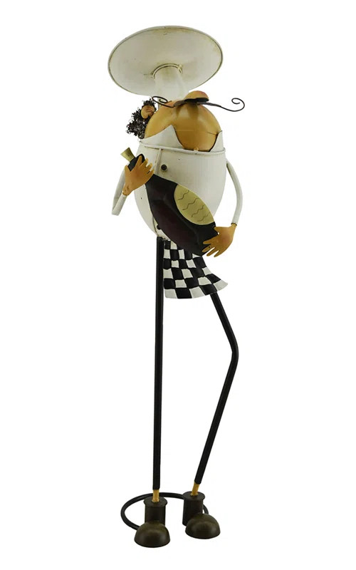 Barney Chef Holding Wine Bottle Kitchen Restaurant Statue | Wayfair North America