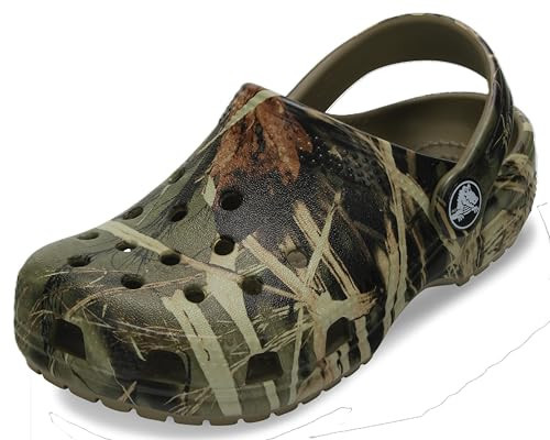 Crocs Kids' Classic Realtree Clog | Camo Shoes , Khaki, 4 Toddler | Amazon (US)