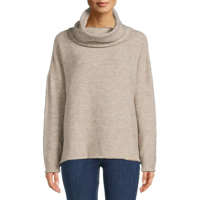 Dreamers by Debut Womens Cowl Neck Pullover Long Sleeve Sweater | Walmart (US)