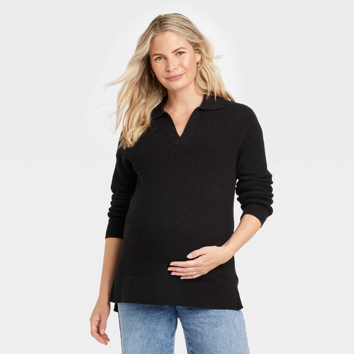 Polo Collar Maternity Sweater - Isabel Maternity by Ingrid & Isabel™ | Target