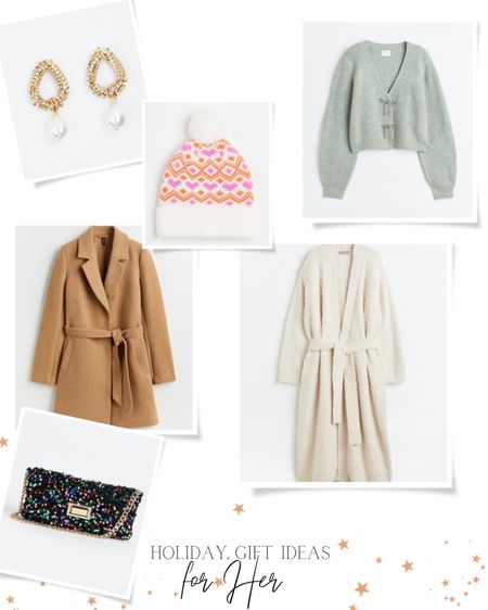 Gift ideas for HER / bath robe / earrings / sunglasses / winter hat set / gift guide 

#LTKGiftGuide #LTKSeasonal #LTKHoliday