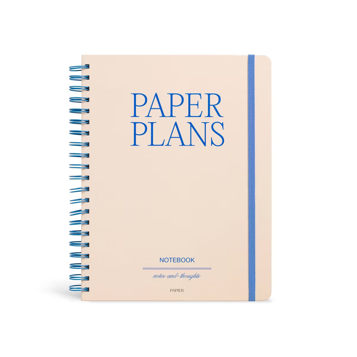 Papier 150pg Ruled Notebook 11"x8.5" Spiral Typographic | Target