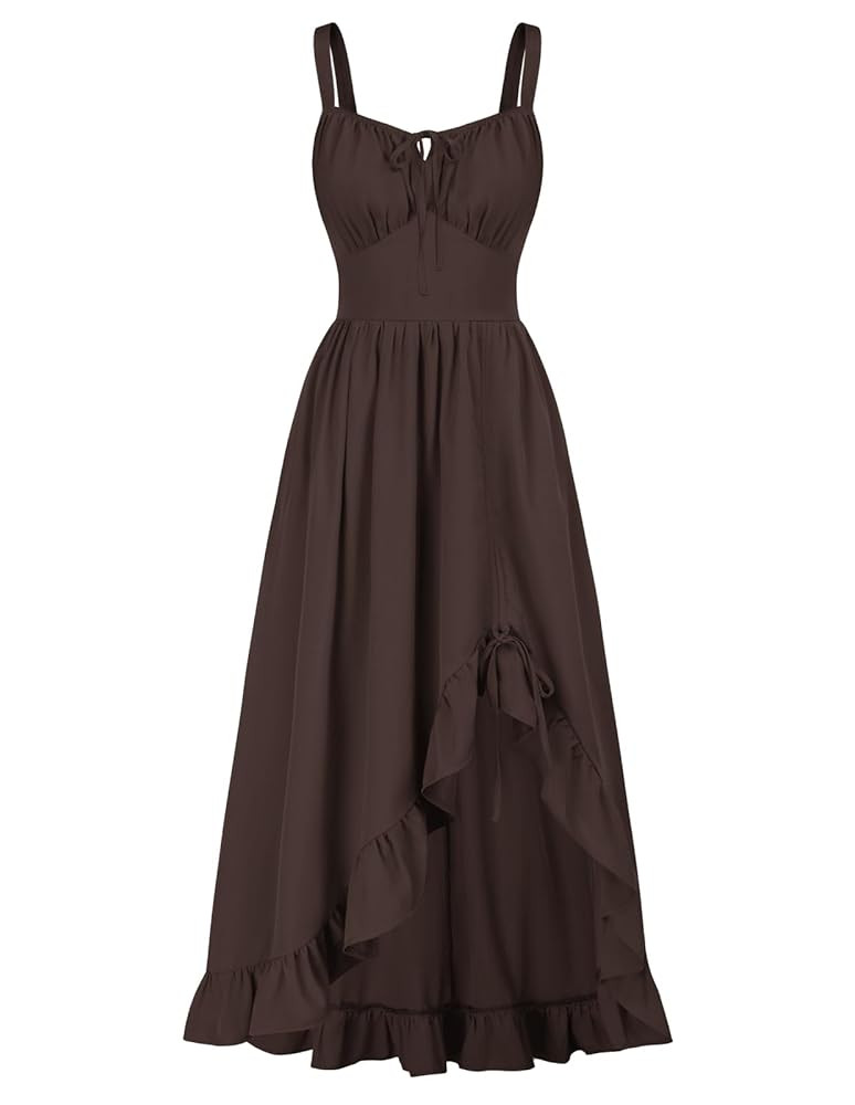 Scarlet Darkness Renaissance Dress Women Summer Sleeveless Corset Sundress with Pockets | Amazon (US)