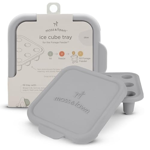 Moss and Fawn Ice Cube Tray, Forage Feeder Freezer Mold for Breast Milk, Formula, Bone Broth, Purees, and Baby Food - Dew | Amazon (US)