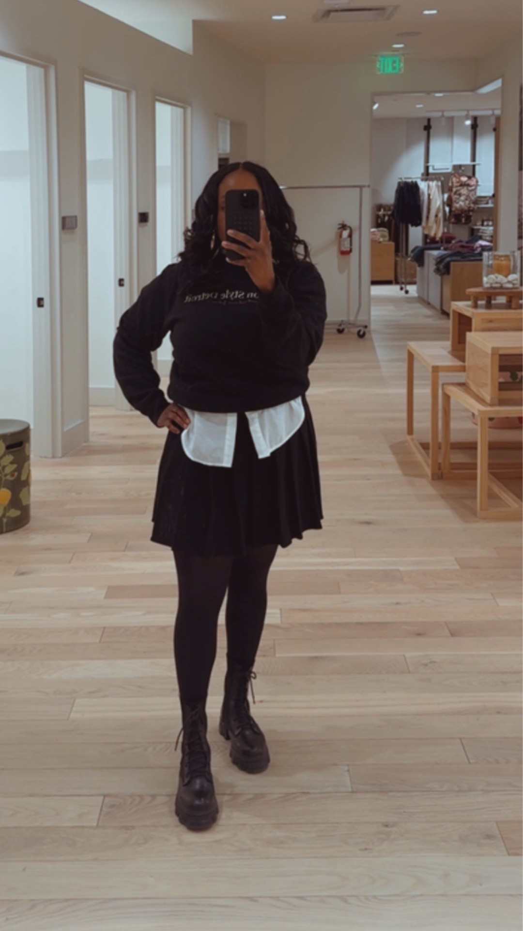 I’m back with another #OOTD, and let’s give credit where it’s due… this black tennis skirt. Back in the 90s, tennis skirts had me in a chokehold. I’d throw one on with a Betty Boop tee and really thought I was eating. 
Fast forward to now and this look is giving school girl, but make it edgy…layered, intentional, and very much grown. Would you rock this skirt casual or edgy?

#LTKPetite #LTKootd