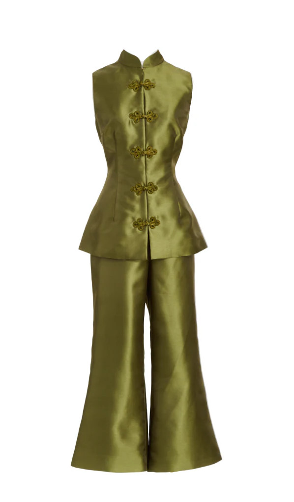 Blake Cropped Pants in Olive Green | Over The Moon