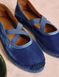 Chico Velvet Espadrille - Denim | Penelope Chilvers