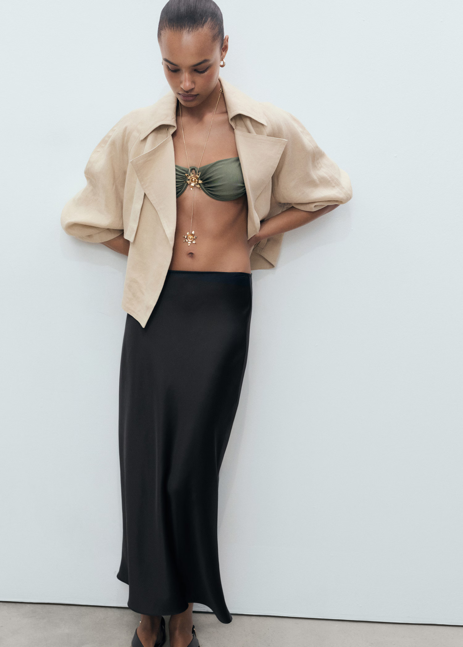 Satin long skirt - Women | MANGO USA | Mango (US/MX/AU)