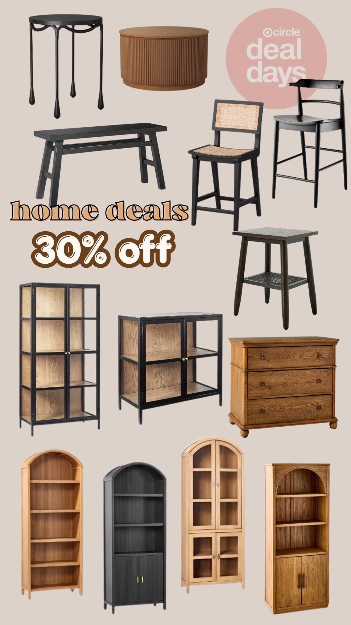 30% off target furniture! S ale ends tonight (10/7) 

Target deal days, target finds, target sale, entryway, living room, bookcase @Target