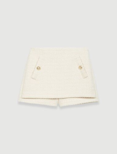 120IANDRA Tweed-style trompe-l’œil shorts | Maje (US)
