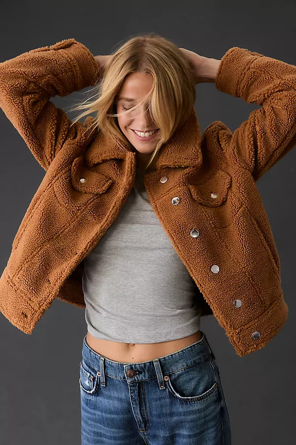 Avec Les Filles Sherpa Trucker Jacket | Anthropologie (US)