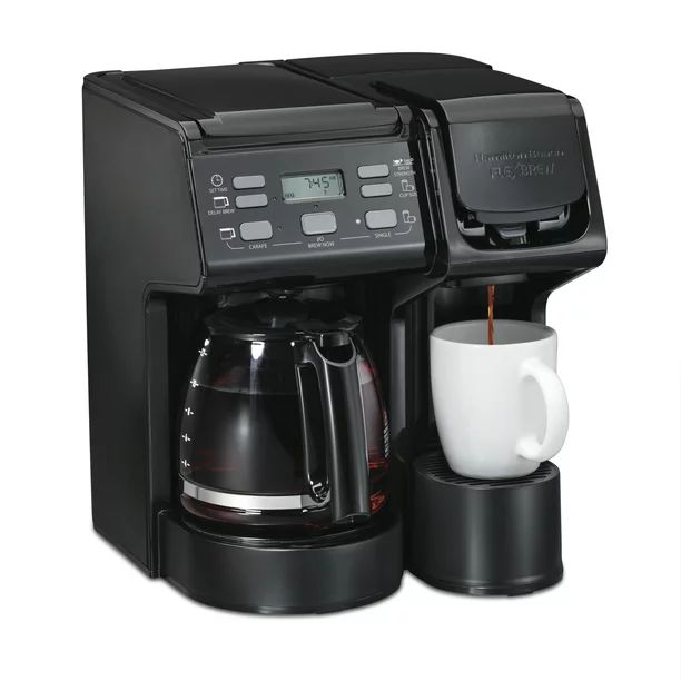 Hamilton Beach FlexBrew Trio Coffee Maker, Single Serve or 12 Cups, Black, 49904 - Walmart.com | Walmart (US)