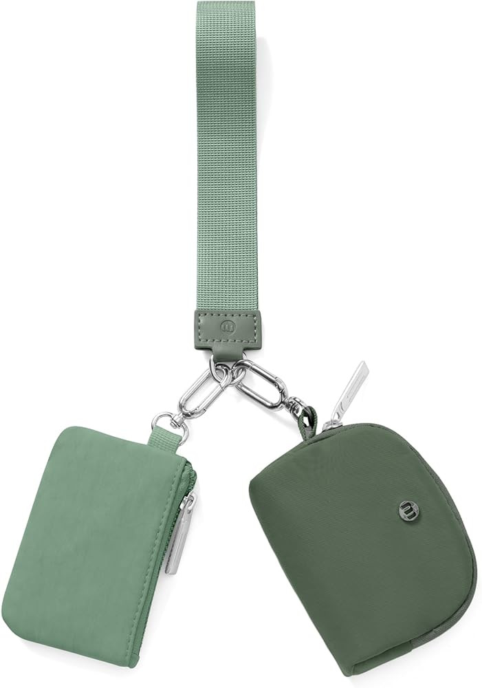 Mum's memory Mini Zip Around Wristlet Wallet for Women Dual Pouch Wristlet Portable keychain wall... | Amazon (US)